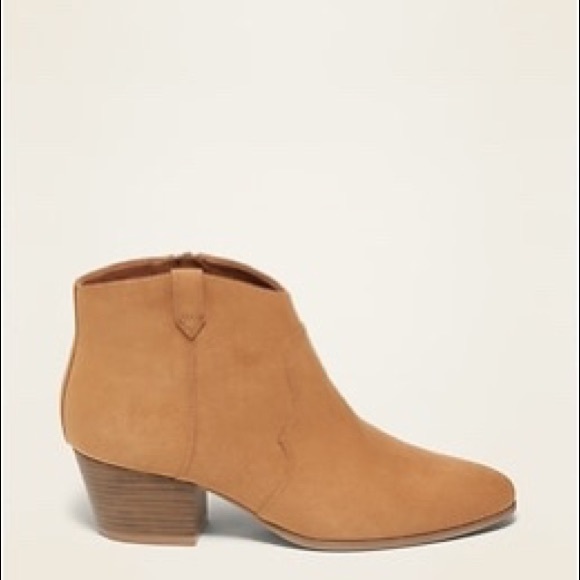 NWOB Faux-Suede Western Ankle Boots for Women - Picture 4 of 5